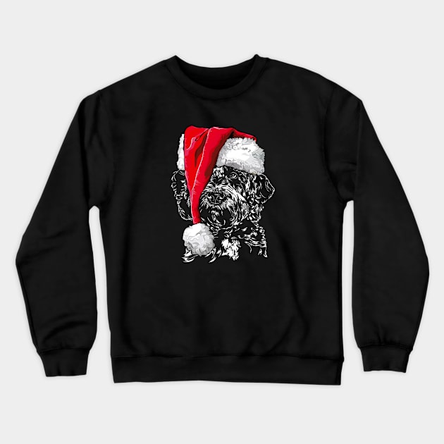 Funny Doodle Santa Christmas dog mom Crewneck Sweatshirt by wilsigns